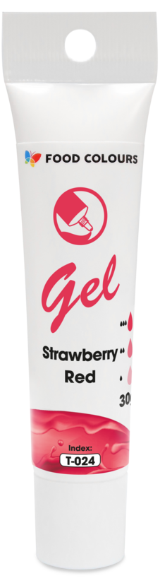 Zemeņsarkana želejveida krāsviela tūbiņā 30g